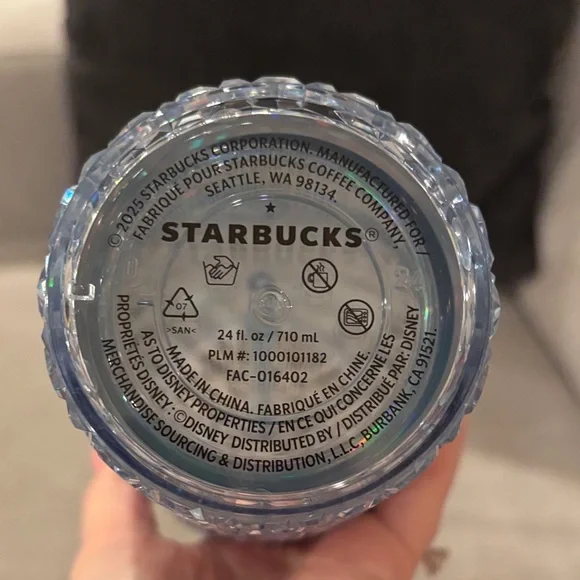 Starbucks x Disney: Cinderella75 Silver Holographic Tumbler with Slipper Topper - Picture 3 of 4